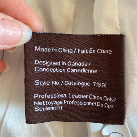 **UNIQUE** Danier Moto Jacket - Genuine Leather - Dusty Blue - Rare Lining -XXS - Picture 8 of 12